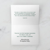 CHRISTMAS Red Green Gold Stars Christelijk Feestdagen Kaart (Binnen)