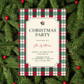 Christmas Red green plaid tartan pattern  Kaart