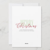 Christmas Red Green Snowflake Pattern 1 foto Feestdagenkaart (Achterkant)