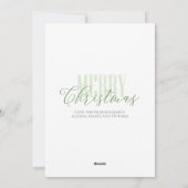 Christmas Red Green Snowflake Pattern 1 foto Feestdagenkaart (Achterkant)