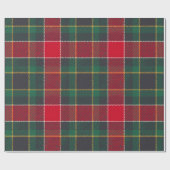 Christmas Red Green Tartan Glossy Holiday  Cadeaupapier (Vlak)
