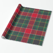Christmas Red Green Tartan Glossy Holiday  Cadeaupapier (Uitgerold)