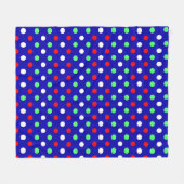 Christmas - Red, Green & White Polka Dots Pattern Fleece Deken (Voorkant (Horizontaal))