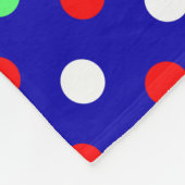 Christmas - Red, Green & White Polka Dots Pattern Fleece Deken (Hoek)