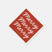 Christmas Red Merry Bright Servet (Hoek)