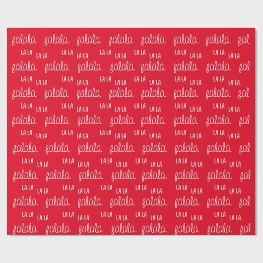 Christmas red modern Wrapping Paper Cadeaupapier (Vlak)
