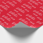 Christmas red modern Wrapping Paper Cadeaupapier (Hoek)