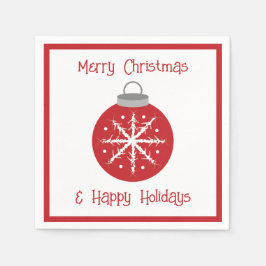 Christmas red ornament servet