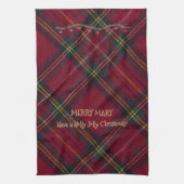 Christmas Red Plaid Theedoek (Verticaal)