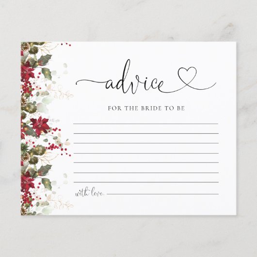 Christmas Red Poinsettia Vrijgezellenfeest Advies (Voorkant)