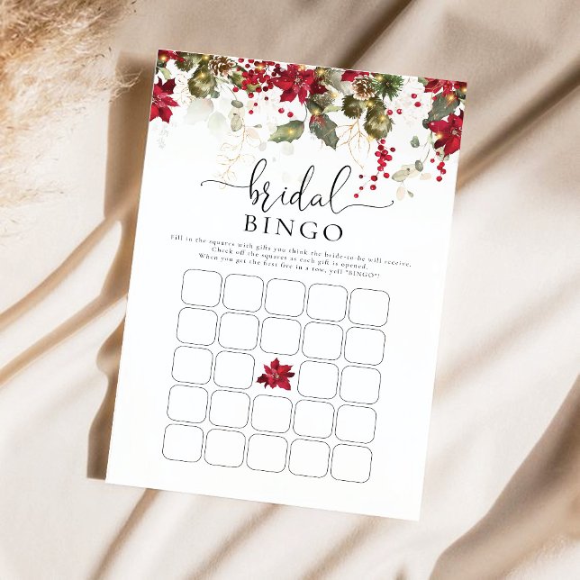 Christmas Red Poinsettia Vrijgezellenfeest Bingo (Creator heeft geüpload)