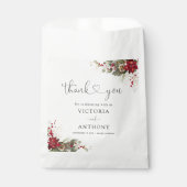 Christmas Red Poinsettia Vrijgezellenfeest Favor B Bedankzakje (Voorkant)