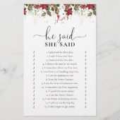 Christmas Red Poinsettia Vrijgezellenfeest spel (Voorkant)