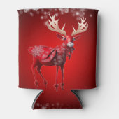 Christmas Red Reindeer Winter Holidays Blikjeskoeler (Voorkant)