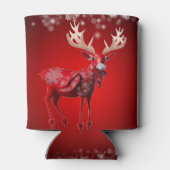 Christmas Red Reindeer Winter Holidays Blikjeskoeler (Achterkant)