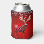 Christmas Red Reindeer Winter Holidays Blikjeskoeler (Blikje Achterkant)