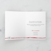 Christmas Red Rustic Tree Handdrawn Feestdagen Kaart (Binnen)