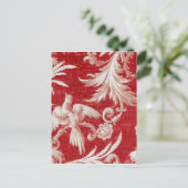 Christmas Red Shabby Hotel Feestdagenkaart (Staand voorkant)