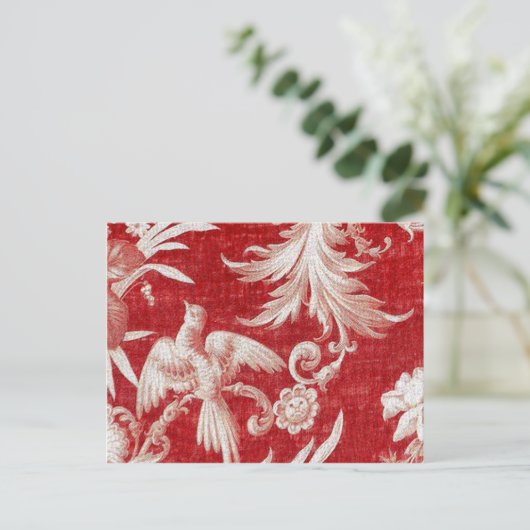 Christmas Red Shabby Hotel Feestdagenkaart (Staand voorkant)