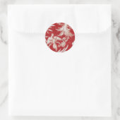 Christmas Red Shabby Hotel Ronde Sticker (Tas)