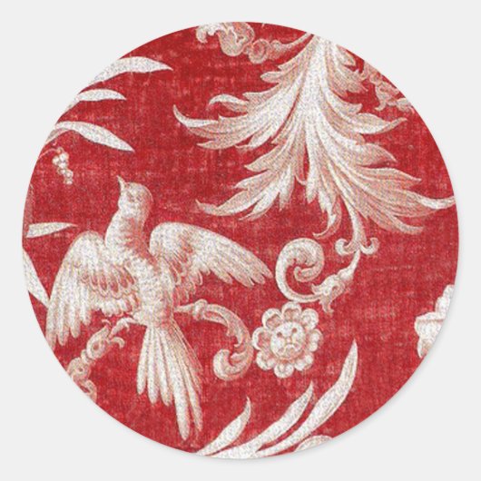 Christmas Red Shabby Hotel Ronde Sticker (Voorkant)