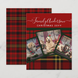 CHRISTMAS Red Tartan Photo Collage