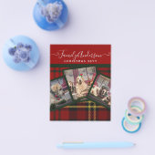 CHRISTMAS Red Tartan Photo Collage Flyer (Enkel)