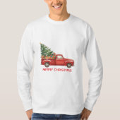 Christmas Red Truck Tree Transport T-shirt (Voorkant)