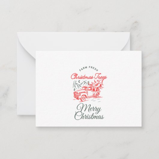 Christmas Red Truck van Sommer Hamilton Notitiekaartje (Voorkant)