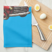 christmas, red, truck, vintage, theedoek (Quarter Fold)