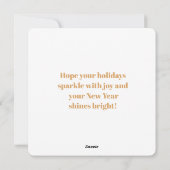 Christmas Red Truck with Greenery Gold  Font  Feestdagenkaart (Achterkant)