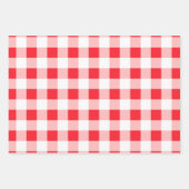 Christmas Red White Check Inpakpapier Vel (Voorkant 3)