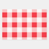 Christmas Red White Check Inpakpapier Vel (Voorkant)