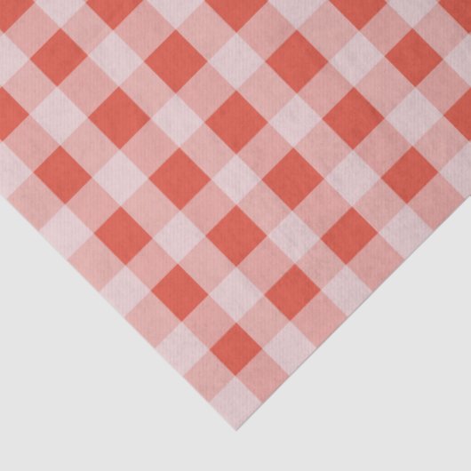 Christmas Red White Gingham Tissuepapier (Detail)