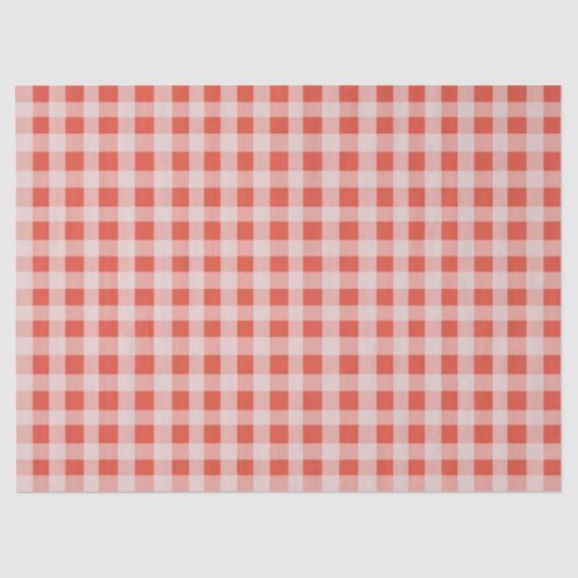 Christmas Red White Gingham Tissuepapier (Voorkant)