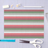 Christmas Red White Green Color On Textured Paper Tissuepapier (Craft)
