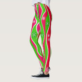 CHRISTMAS RED, WHITE & GREEN STRIPES LEGGINGS (Links)
