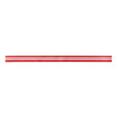 Christmas Red & White Stripe Satin Ribbon Satijnen Lint (Voorkant)