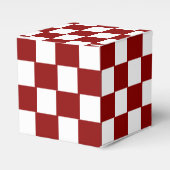 Christmas Red with White Square Pattern Classic Bedankdoosjes (Voorkant Zijde)