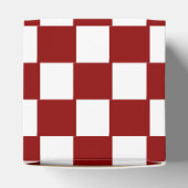 Christmas Red with White Square Pattern Classic Bedankdoosjes (Bovenkant)