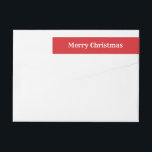 Christmas Red Wraparound Retouradres Label<br><div class="desc">Dit feestelijke rode omhulsel retouradres label is gemakkelijk te personaliseren,  met behulp van de Zazzle online personalisatie sjabloon voor het bestellen.</div>