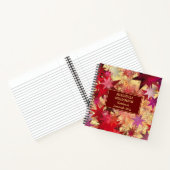 CHRISTMAS Red Yellow Stars Persoonlijk vierkant Notitieboek (Binnen)