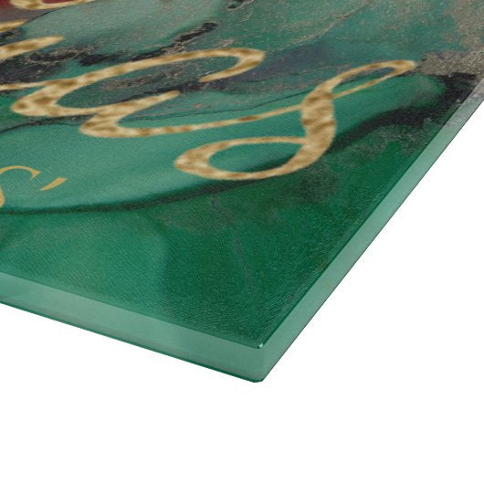 Christmas Reds Greens Golds Snijplank (Hoek)