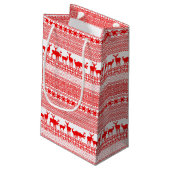 CHRISTMAS REIN DEER LAPLAND PATTERN S Cadeautas (Achterkant Gekanteld)