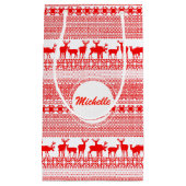 CHRISTMAS REIN DEER LAPLAND PATTERN S Cadeautas (Voorkant)