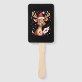 christmas Reindeer (1) Handwaaier (Voorkant)