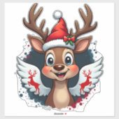 christmas Reindeer (1) Sticker (Vel)