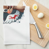 christmas Reindeer (1) Theedoek (Quarter Fold)