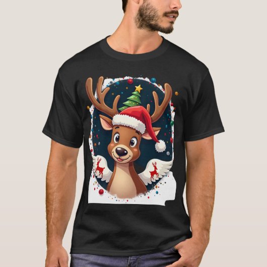 christmas Reindeer (2) T-shirt (Voorkant)