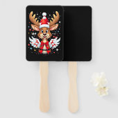 christmas Reindeer (3) Handwaaier (Voorkant en achterkant)